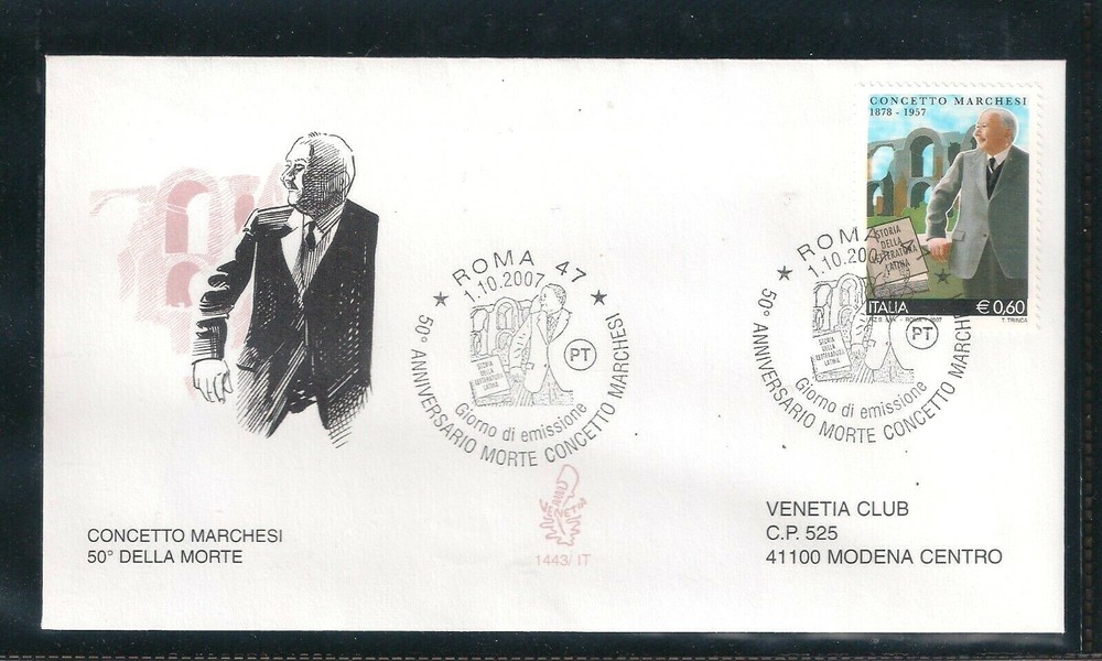 2007 ITALY FDC VENETO CONCEPT MARQUISES ENVELOPE 1443 IT