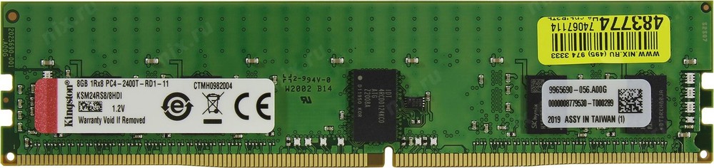 Kingston 8GB 1Rx8 PC4-2400T-RD1-11 ECC Server Memory Ram KSM24RS8/8