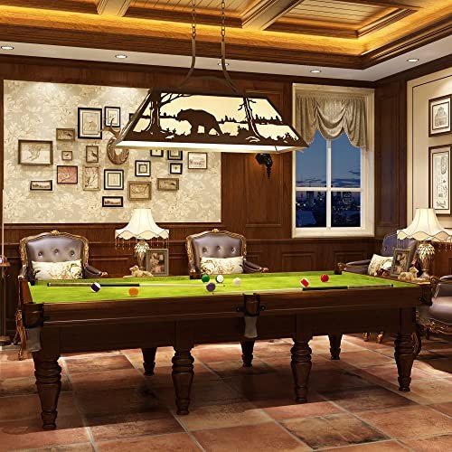Vintage Pool Table Light, 3 Lights Rustic Billiards Light Fixtures with