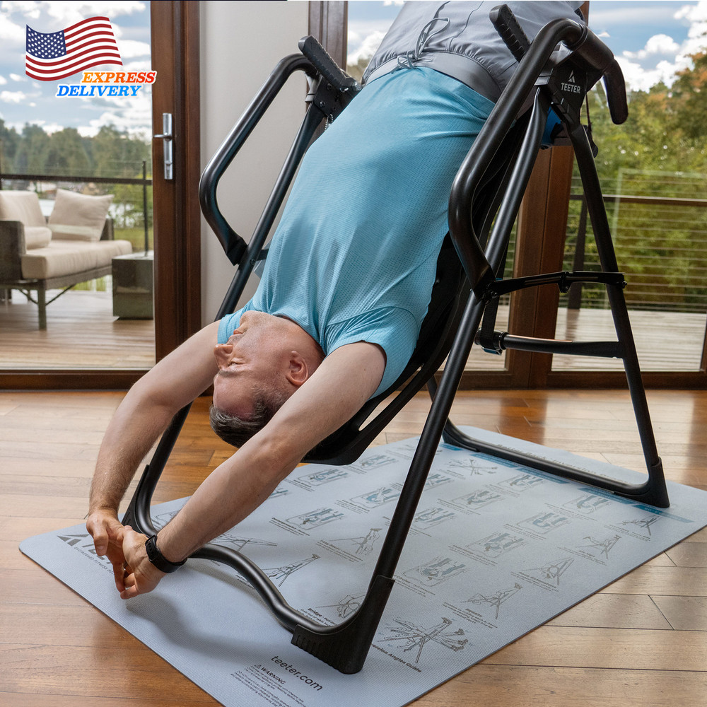 Teeter Fitspine FX-3 Inversion Table W/ Heat & Vibration Cushion + Mat