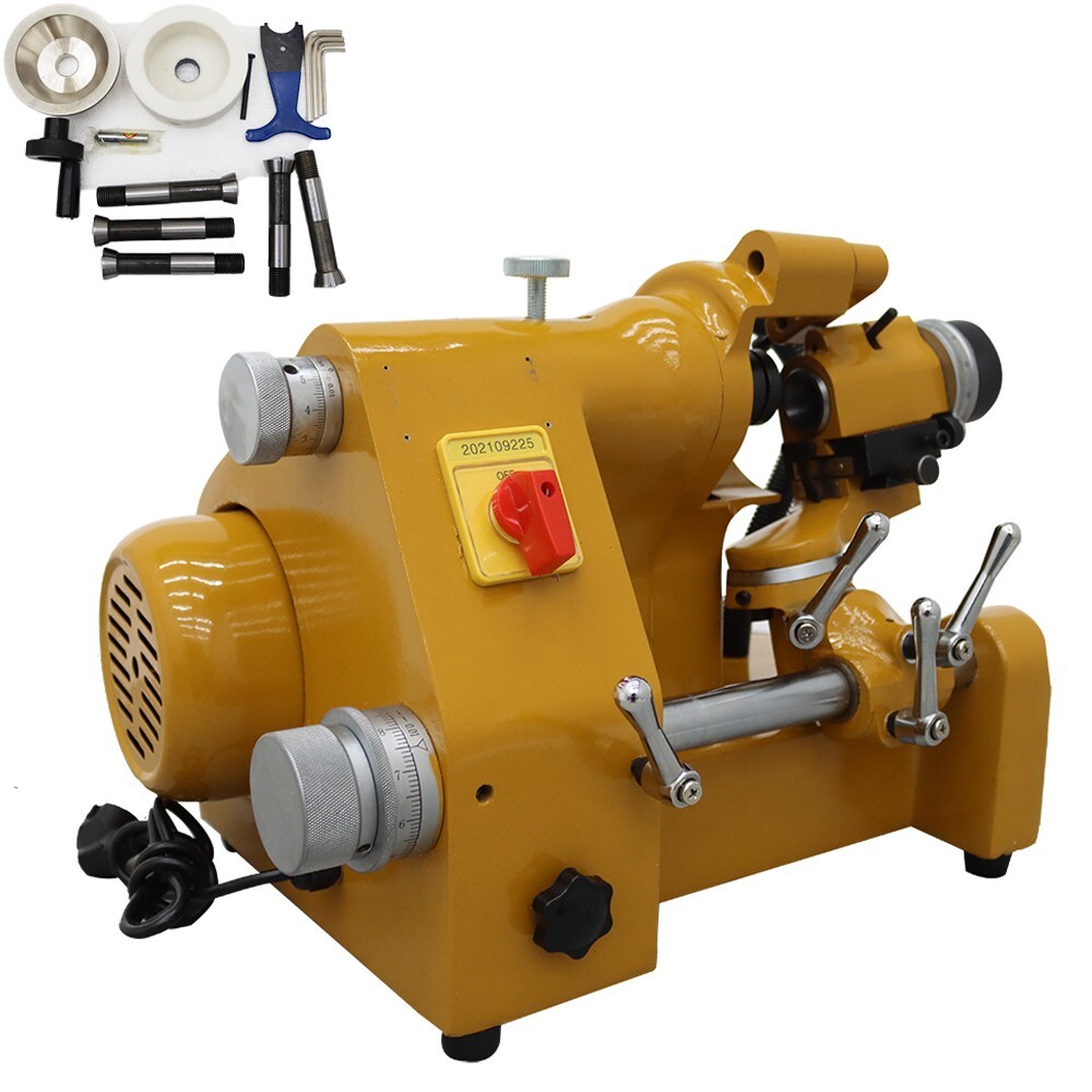 Universal End Mill Cutter Grinder Sharpener Drill Bit Grindering 220V 5 Collets