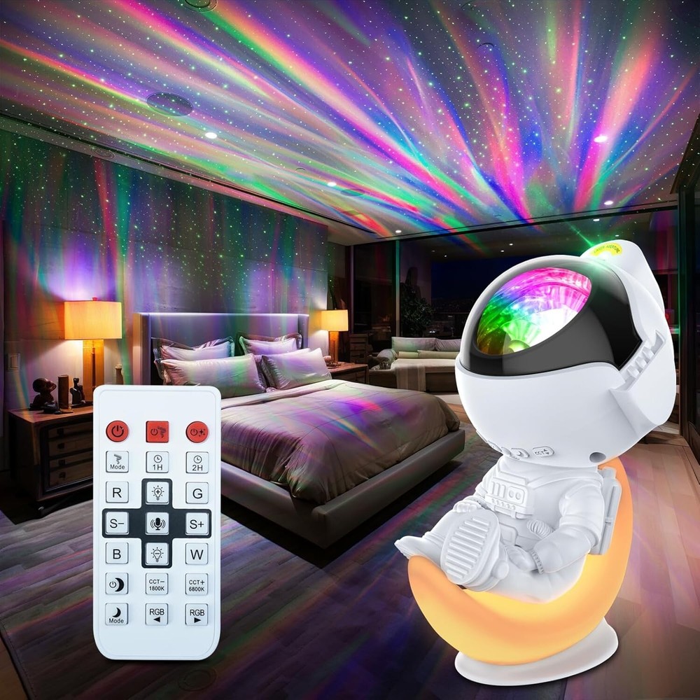 Astronaut Galaxy Projector Star Night Light with Timer & Remote, Room Decor Gift
