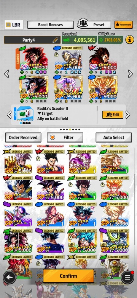 Dragon ball legend stacked account