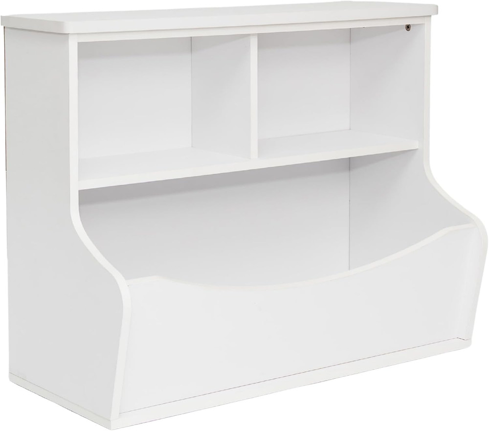 Elegant Multi-Functional White Bookcase for Home or Office Storage