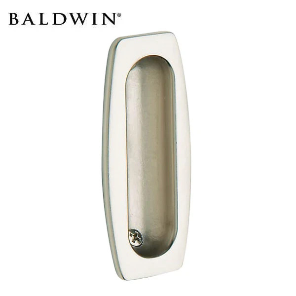 Baldwin Reserve 9BR7013 Solid Brass Flush Pull for Sliding Doors Satin Nickel