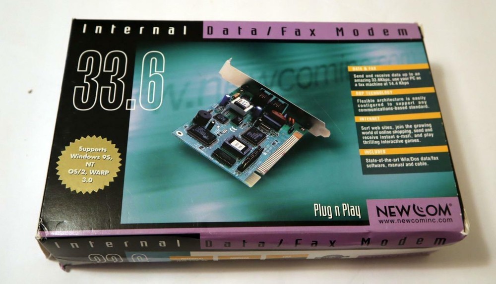 VINTAGE NEWCOM 33.6 INTERNAL DATA/FAX MODEM NEW OPEN BOX