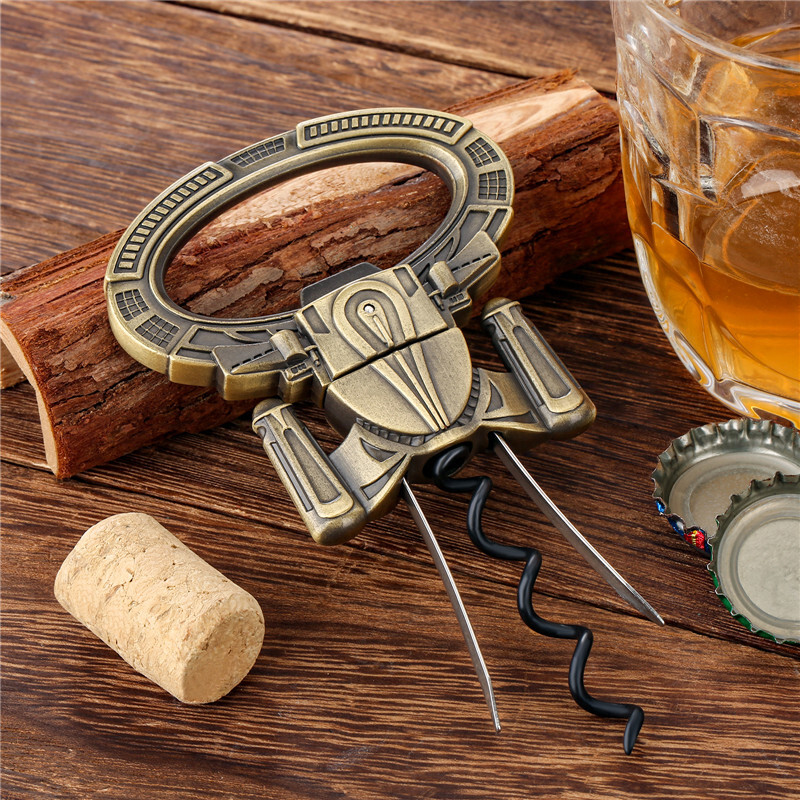 Multifunction Two-Prong Cork Puller Remover Ah-So Old Wine Opener Beer Corkscrew