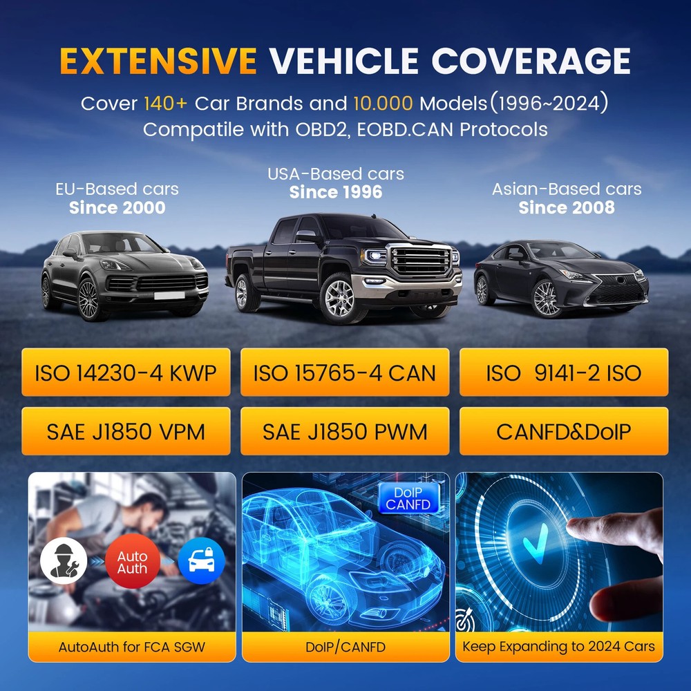 2025 MUCAR 892BT Car All System Diagnostic Scanner KEY Coding Bidirectional Tool