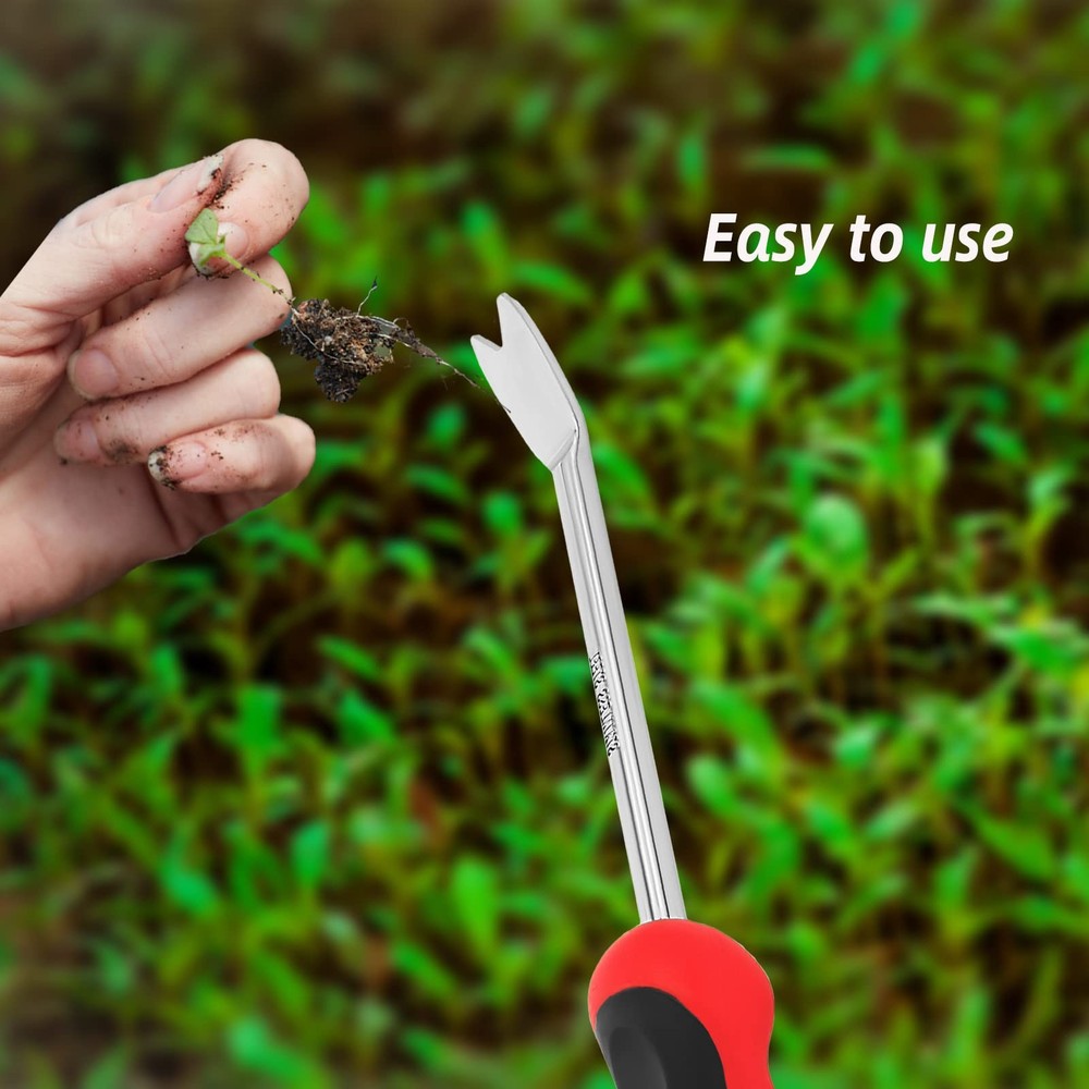 Weed Puller Tool, Dandelion Weeder Puller Tool with Soft Handle, Two-Pronged ...