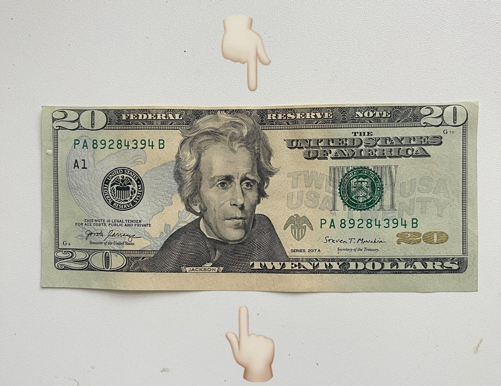 Off Center $20 Dollar Bill Print Error Series 2017A