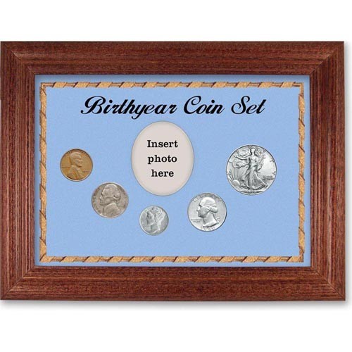 1940 Birthyear Coin Gift Set Cherry Frame