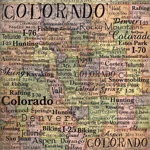 50 States scrapbook papers, Maps, one for each state, Scrapbook Customs