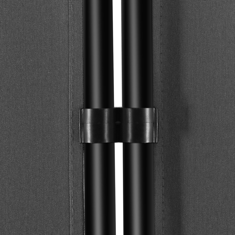 3 Panel Room Divider 6 FT Tall Folding Privacy Screens Partition Separator Gray