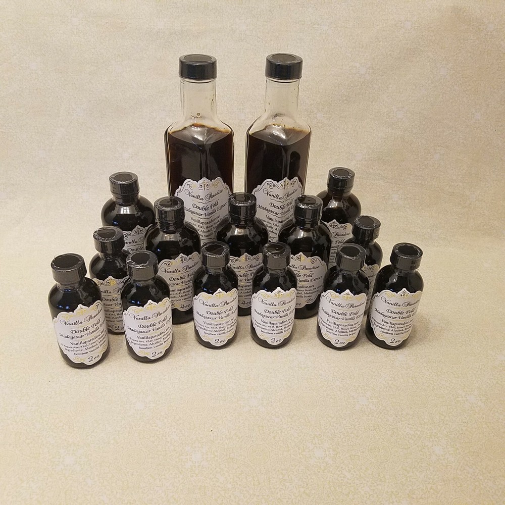 Madagascar Vanilla Extract (Double-Fold 2X) 4oz bottle