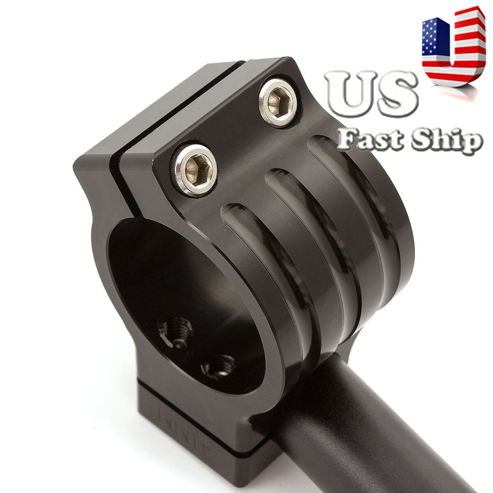US Ship Universal Regular 50mm Clip Ons clipon Fork Handle Bars Handlebar Black