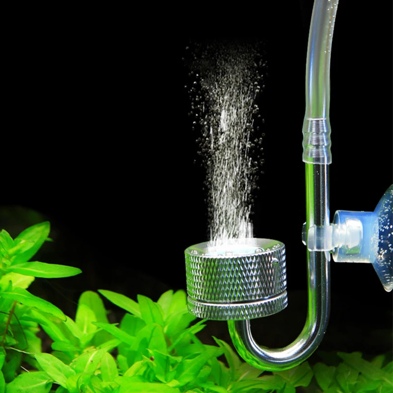 Aquarium Co2 Diffuser Solenoid Regulator System Atomizer Fish Tank Bubble Silver