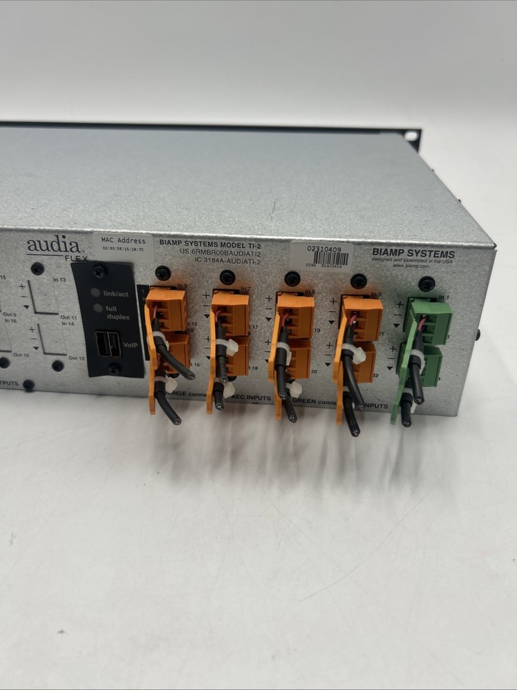 Biamp Systems Audia Flex Model TI-2 Digital Audio Processor Power Tested
