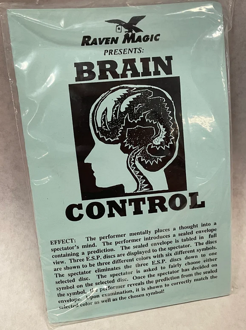 "VINTAGE" BRAIN CONTROL - RAVEN MAGIC - INCLUDES ESP DISCS