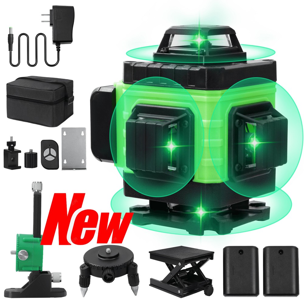 360° Fast Auto-Level 16-Line 4D Green Laser Level-High Precision Alignment Tool