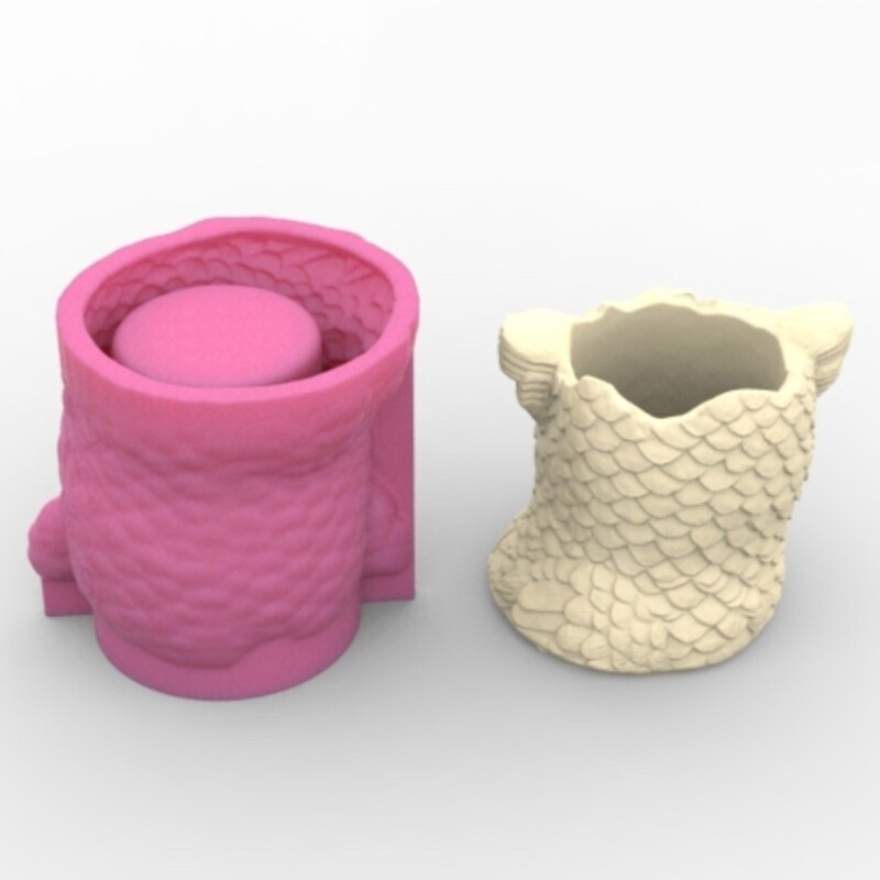 Handmade Silicone Owl Pots for Succulent Planters Concrete Projects