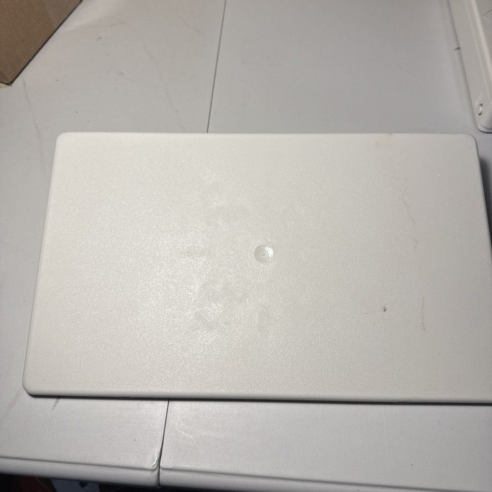 Red Light White Housing Battery Back Up Exit Sign.