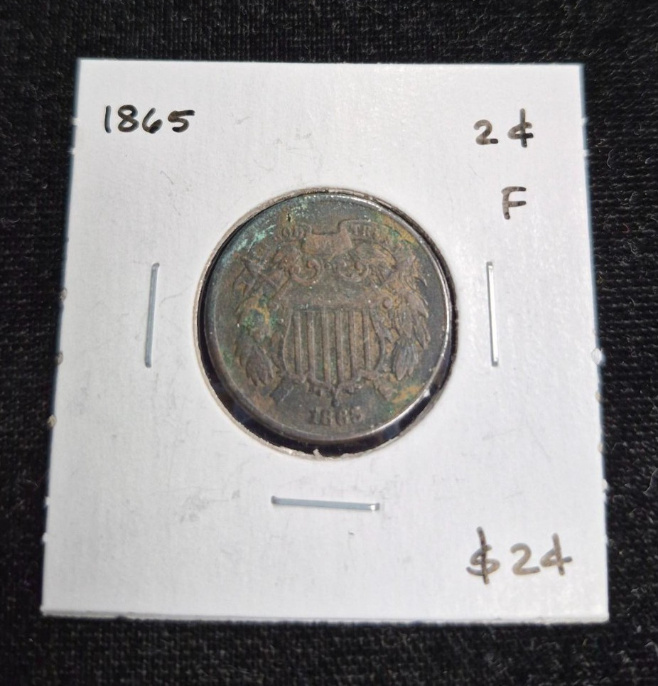 1865 Two Cent- F