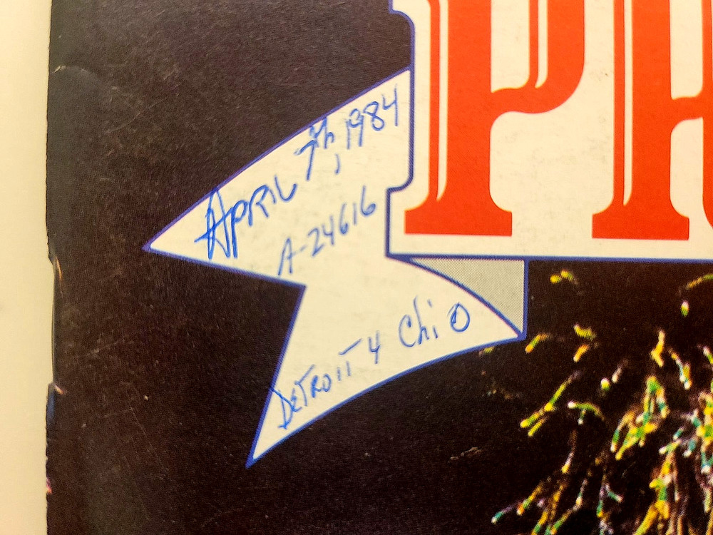 4/7/84 JACK MORRIS NO-HITTER PROGRAM at Chicago White Sox SCORED