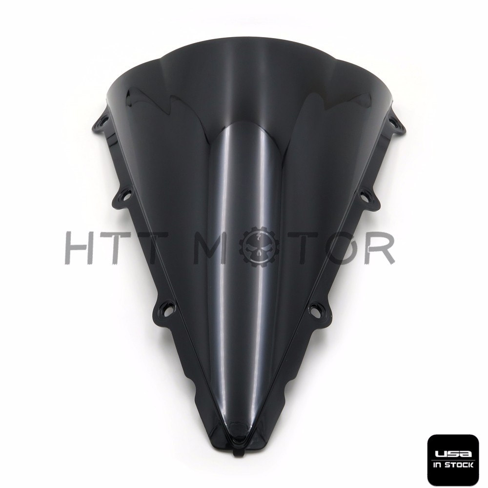 Windshield Windscreen Double Bubble For Yamaha YZF 1000 R1 2002-2003 Black E1