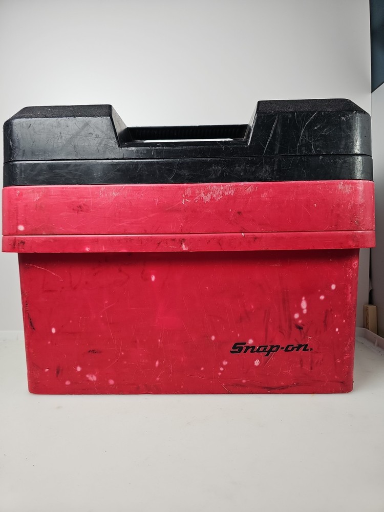 Snap-on Red Plastic Portable Multi Layer Tool Box Storage Chest Case KRW200