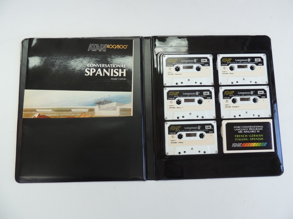 Vintage Atari 400/800 Software Lot Language Spanish Italian Programming Bookkeep