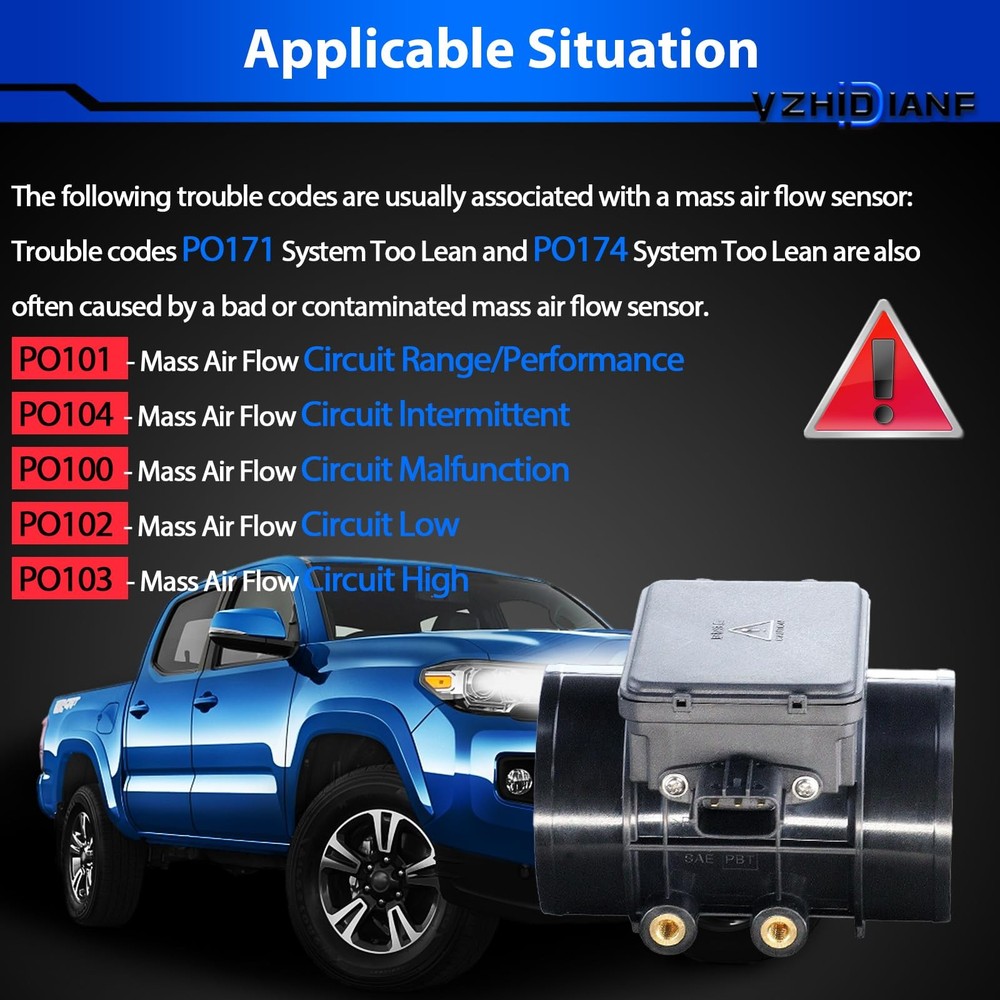 Mass Air Flow Sensor for Chevy Tracker, Mazda Protege, Suzuki Vitara L4