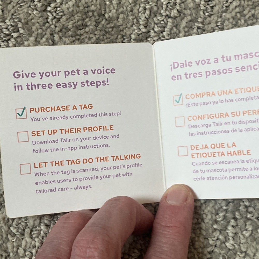 TAILR Classic Pet Tags Lost And Found With QR Code Size Small