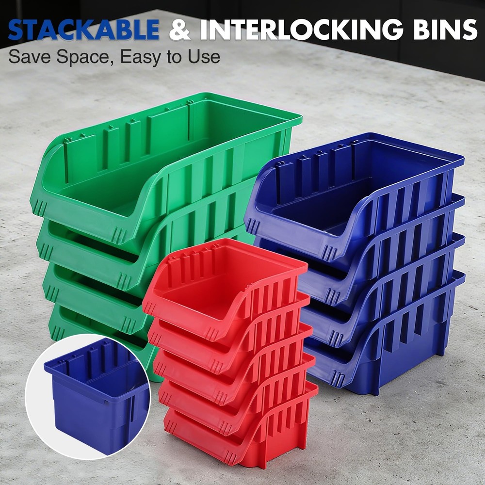 WORKPRO Pegboard Organizer Wall Mounted, 44PC Tool Storage Rack with Bins and...