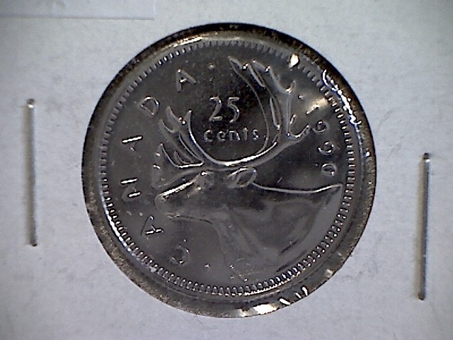 1990 Canada Unc. PL  25 Cent Coin.
