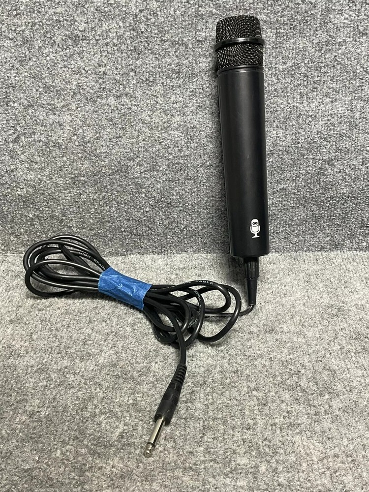 Singing Machine Karaoke Microphone Pair 🎤 Wired Handheld Black Color