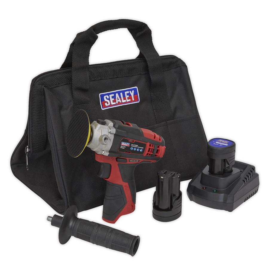 Sealey CP1205KIT Cordless Polisher Kit 71mm 12V - 2 Batteries