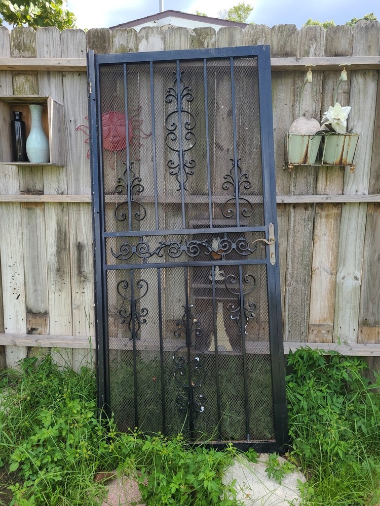 vintage metal screen door