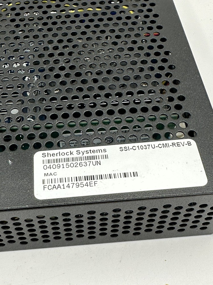 Sherlock Systems Computer SSI-C1037U-CMI-REV-E (missing power adapter )
