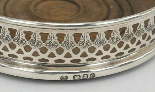 Gallery Silver bottle coaster 5 inch in diameter by C J Vander