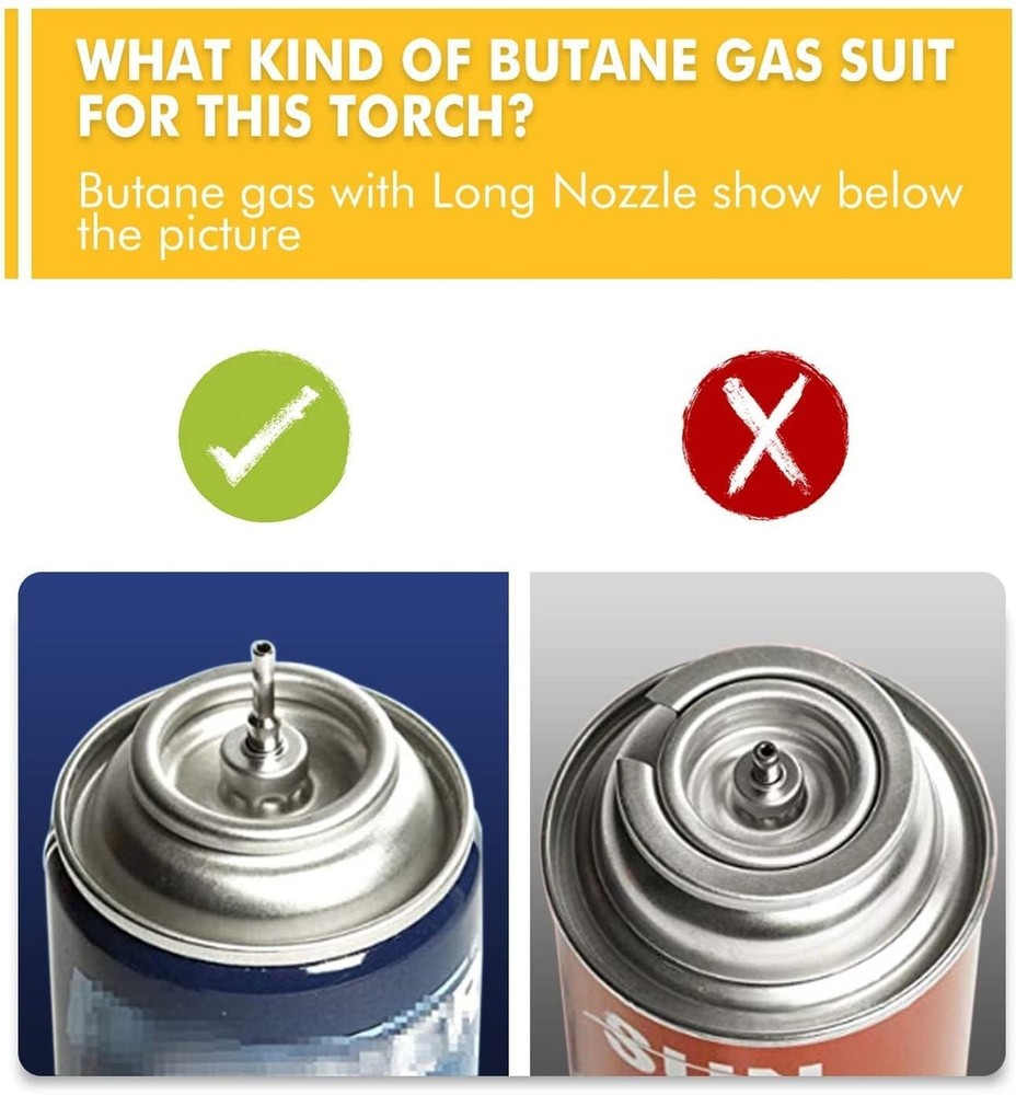 TBTEEK Butane Torch, Kitchen Torch Cooking Torch with Safety Lock & Adjustabl...