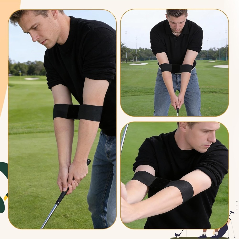 4 Pack Golf Swing Training Aid Swing Correcting Arm Band for Muscle Memory & Bod