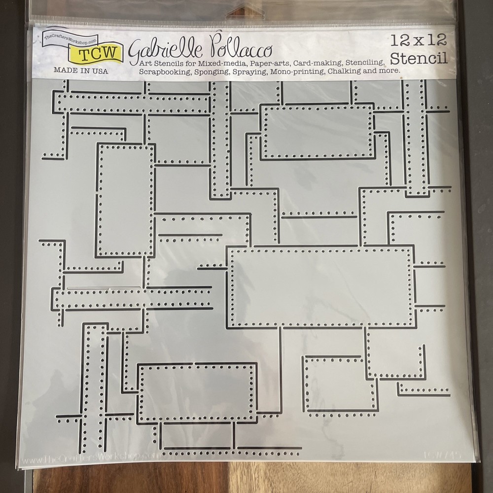 NEW Crafters Workshop 12" X 12" Plastic Template Stencil Riveted NEW