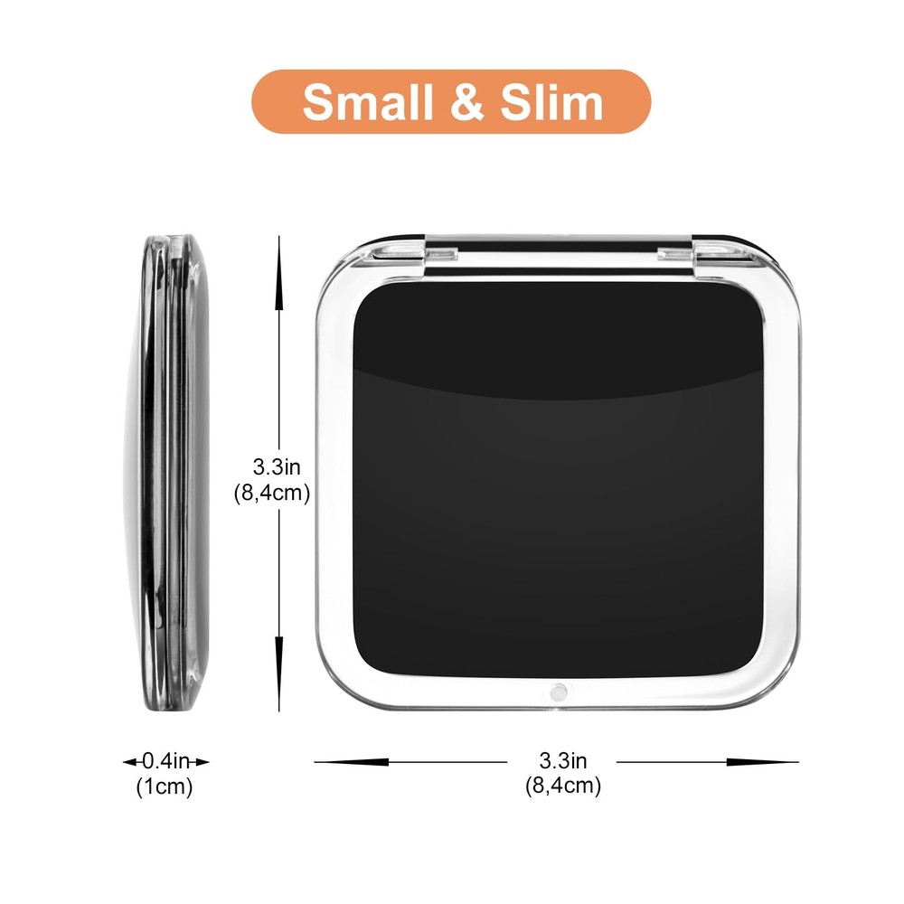 Compact 15X Magnifying Makeup Mirror for Travel, Small Pocket Mirror-Handheld...