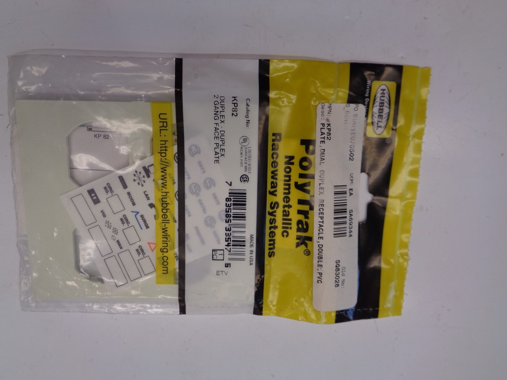HUBBELL KP82 FACE PLATE NSMP