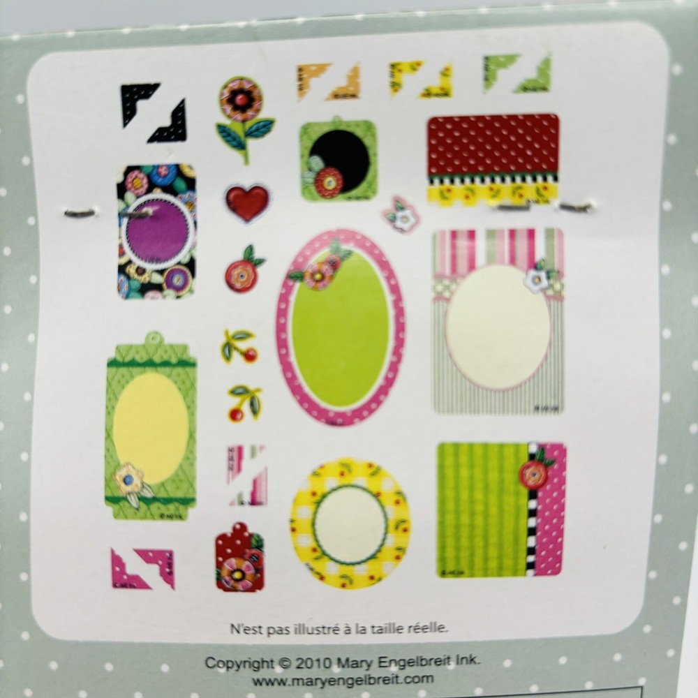 MARY ENGELBREIT Chipboard Assorted Shapes 26 Count Corners Note Heart Cherries