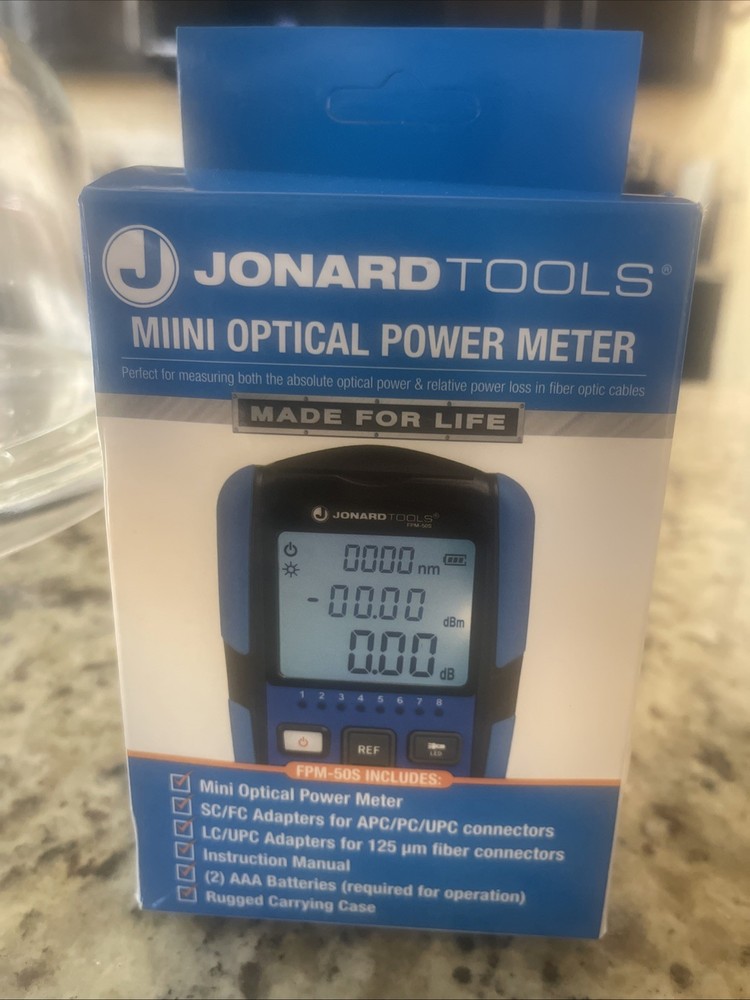 JONARD TOOLS FPM-50S MINI OPTICAL POWER METER NEW