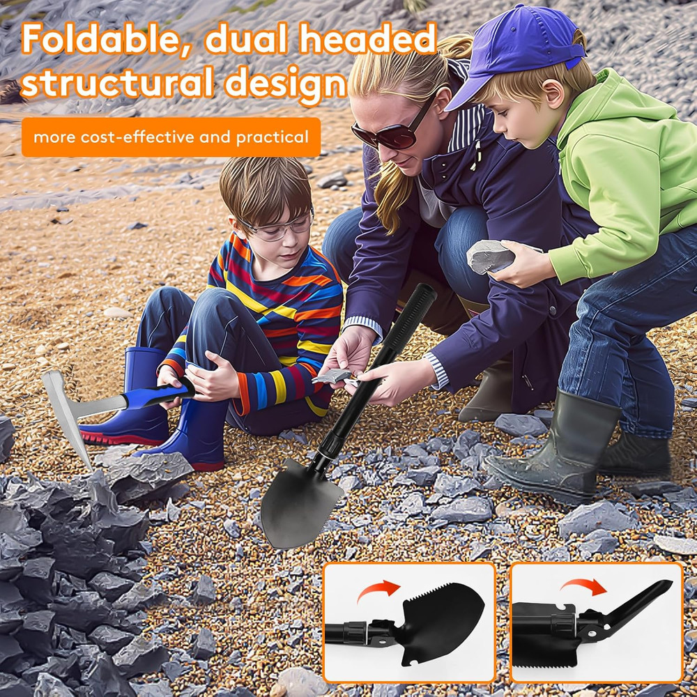27Pcs Geology Tool Kits，Rock Mining Tools，Rock Hounding Tools with Exquisite Acc