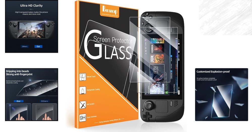 Ultra Thin 2 Pack Steam Deck Screen Protectors - Waterproof & Scratch Resistant