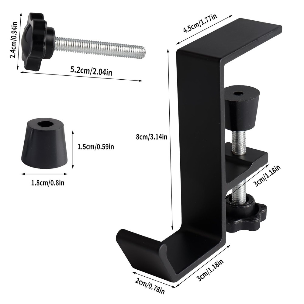 ORGANIZER Clamp-On Desk Mount Bag Holder Hook with Adjustable Arm: Students' ...