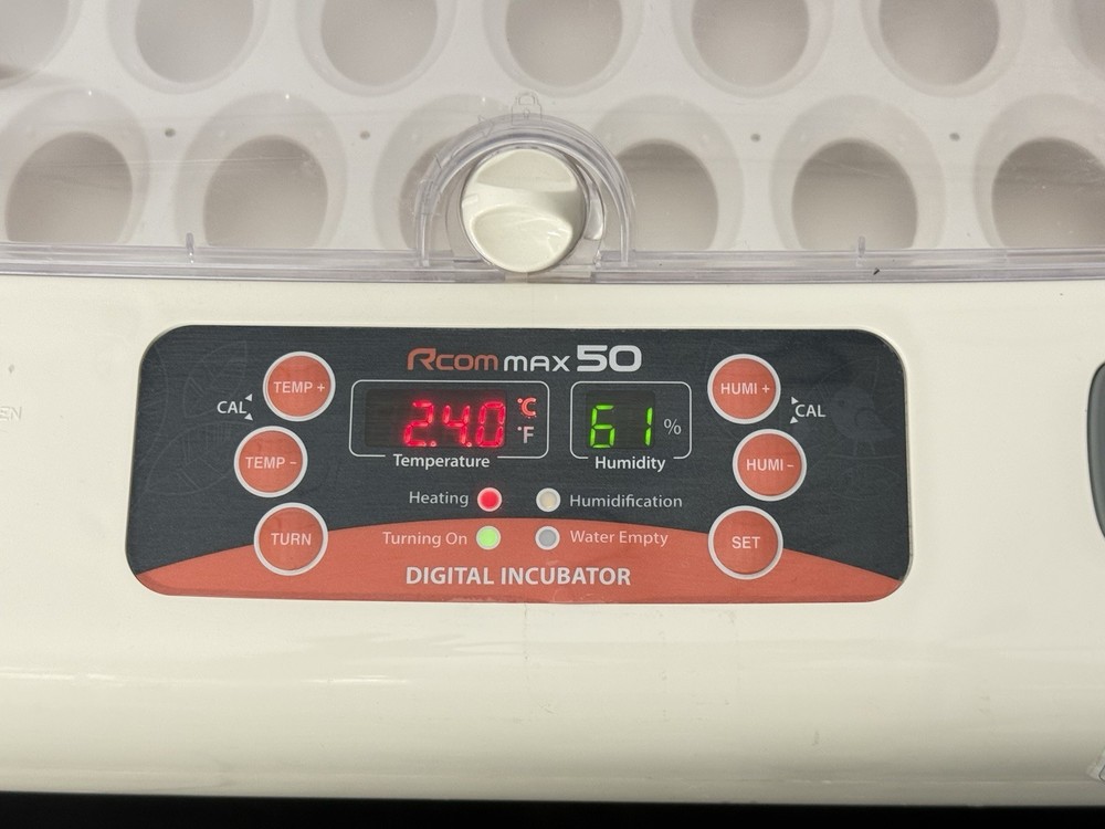 Rcom Max 50 MX-50 Digital Egg Incubator